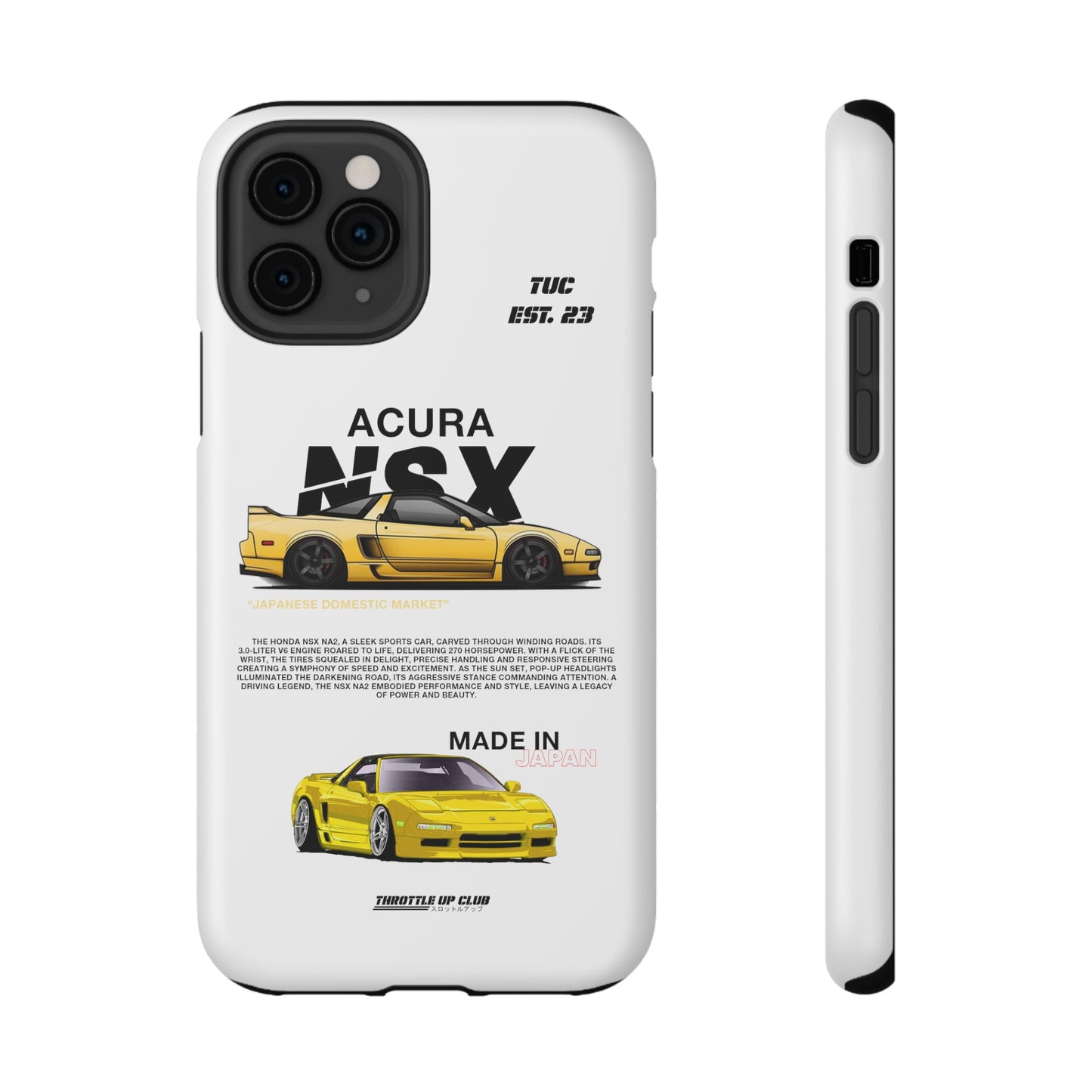 ACURA NSX NA2 PHONE CASE "JAPANESE ENGENEERING" OLD VERSIONS