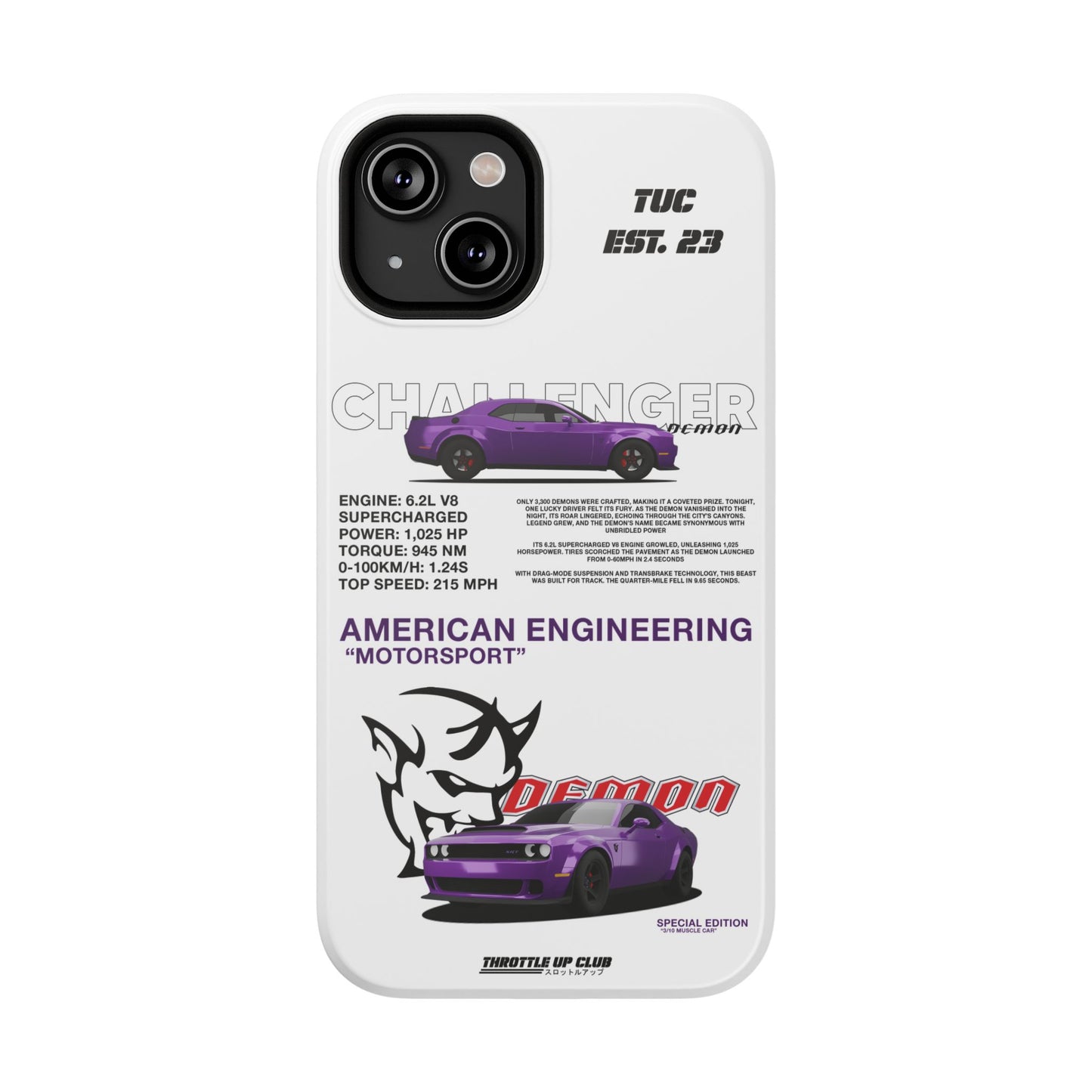 DODGE CHALLENGER DEMON "SPECIAL EDITION" AMERICAN ENGENEERING LINE 10 UNITS