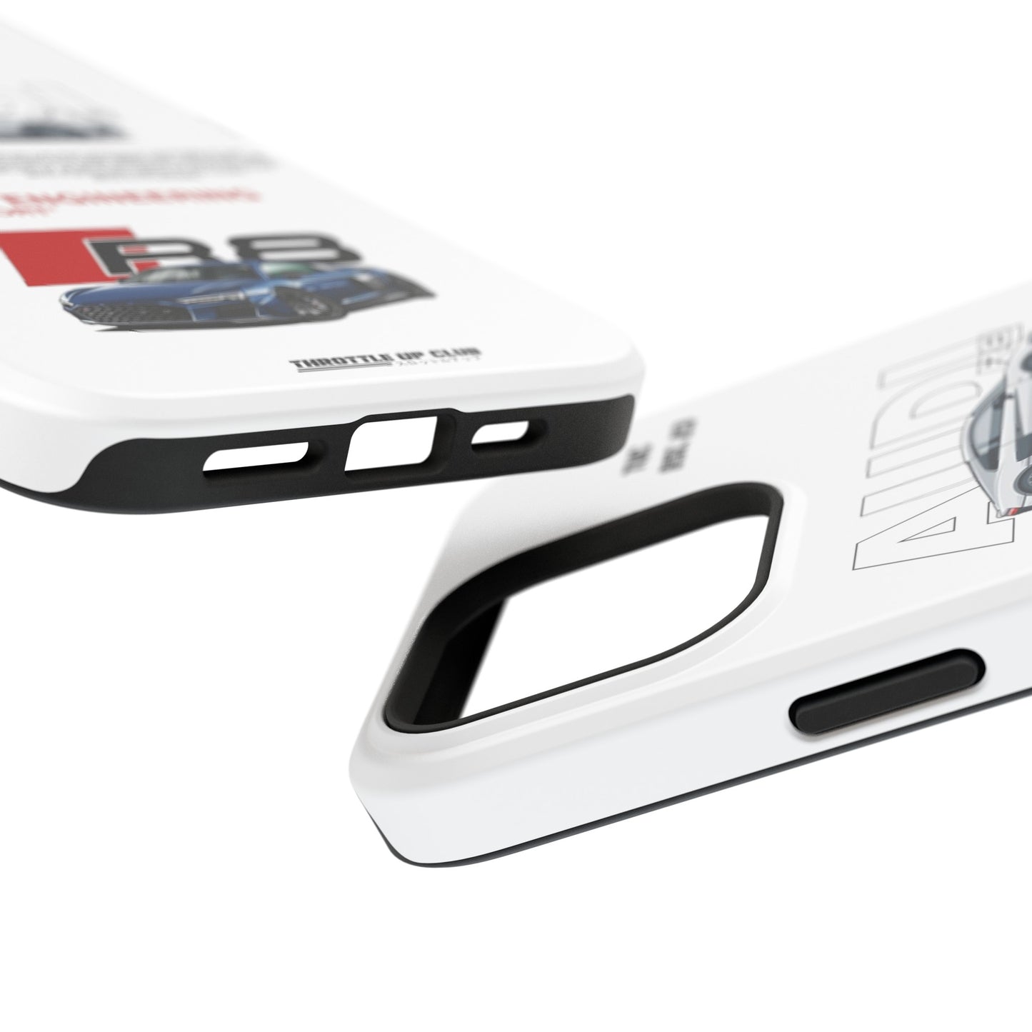 AUDI R8 WHITE PHONE CASE  "GERMAN ENGENEERING"