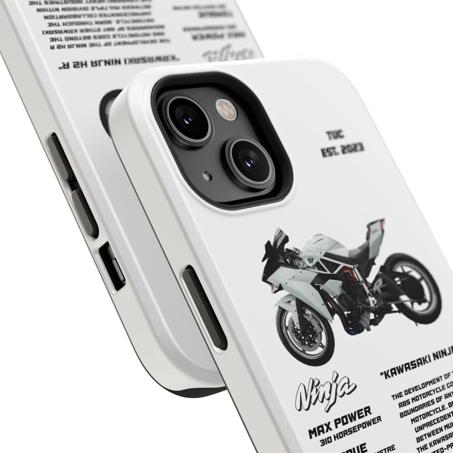 Ninja Kawasaki H2 PHONE CASE IN WHITE