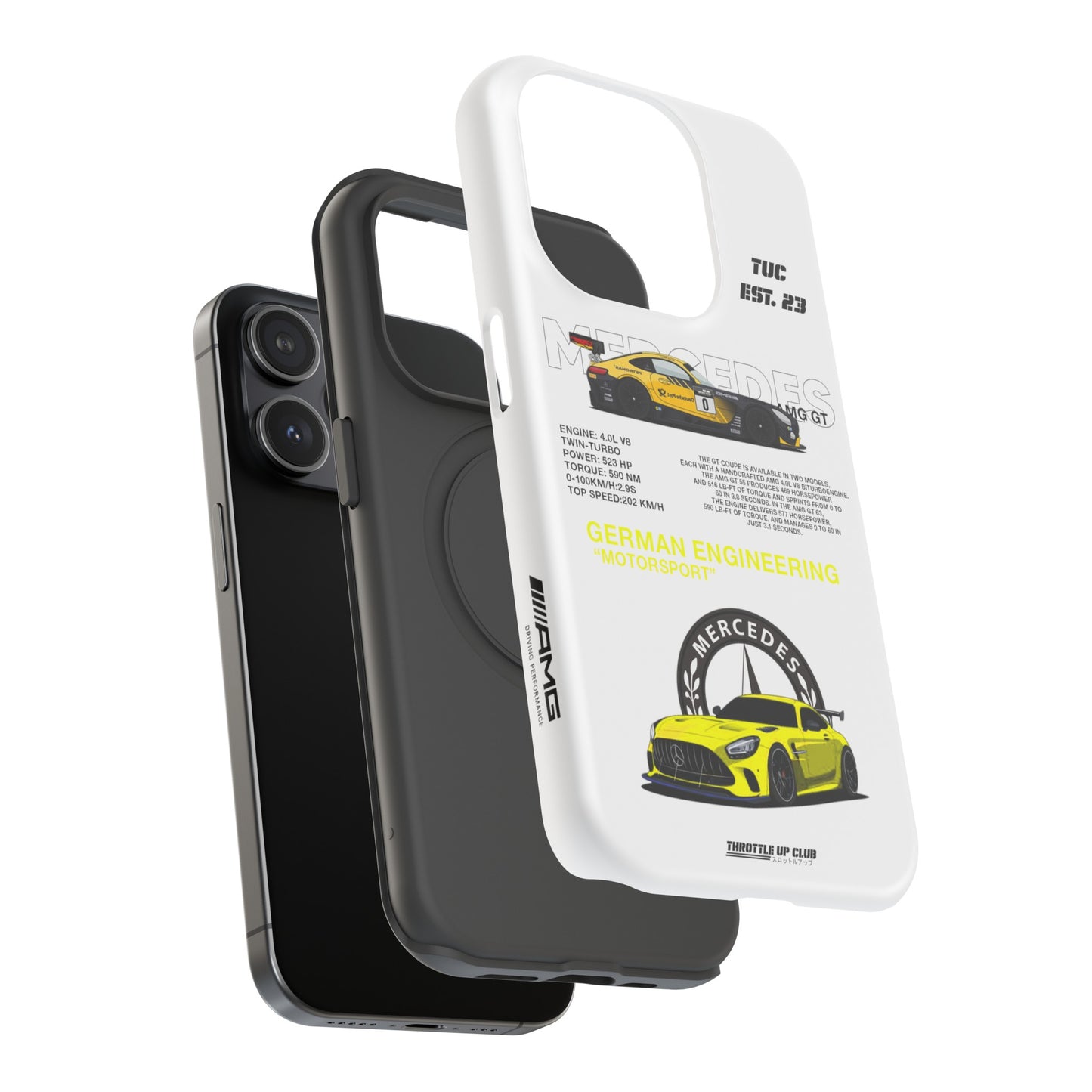 MERCEDES AMG GT PHONE CASE  "GERMAN ENGENEERING"