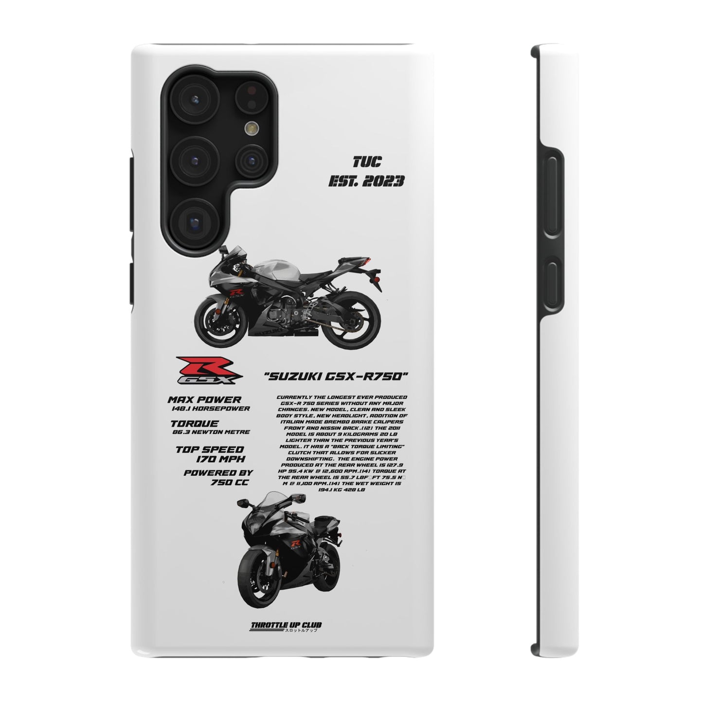 Copy of Copy of Ninja Kawasaki H2 PHONE CASE IN WHITE