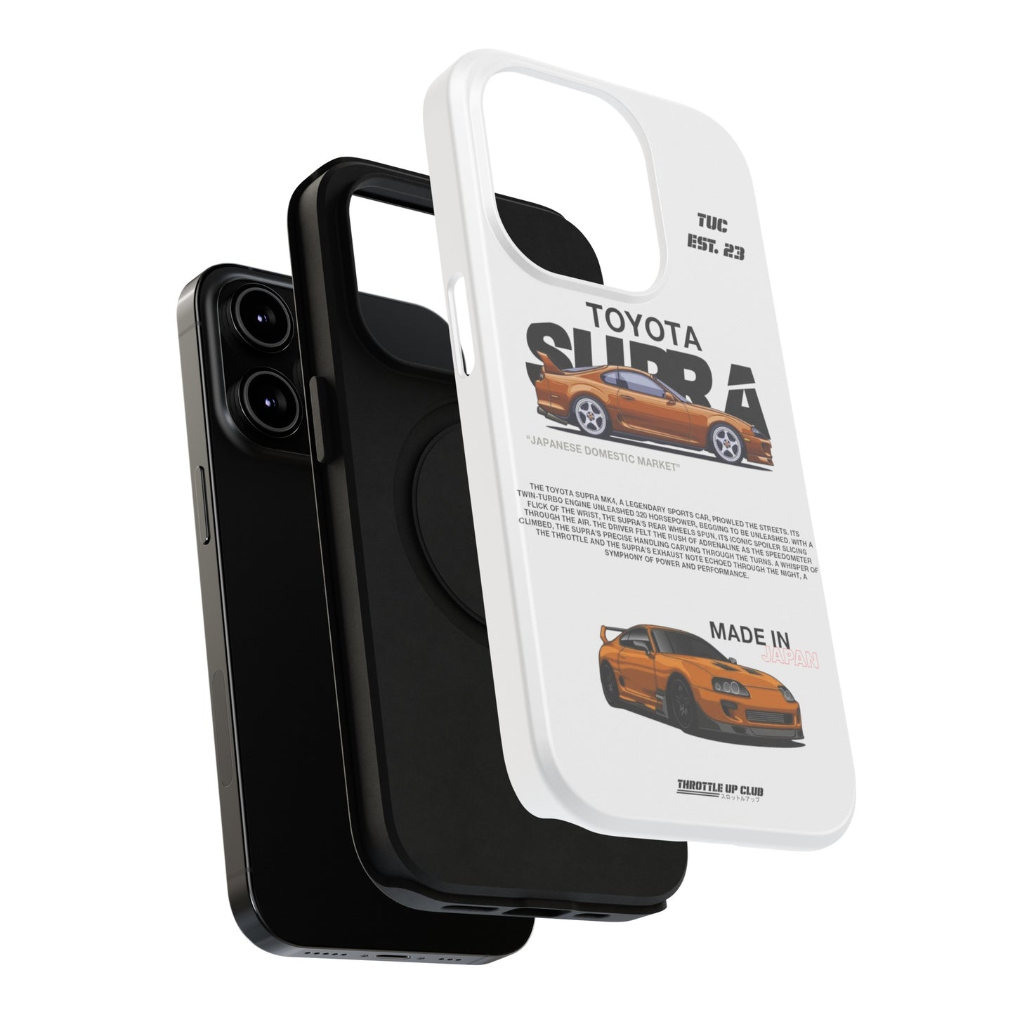 TOYOTA SUPRA MK4 PHONE  CASE "JAPANESE ENGENEERING" OLD VERSIONS