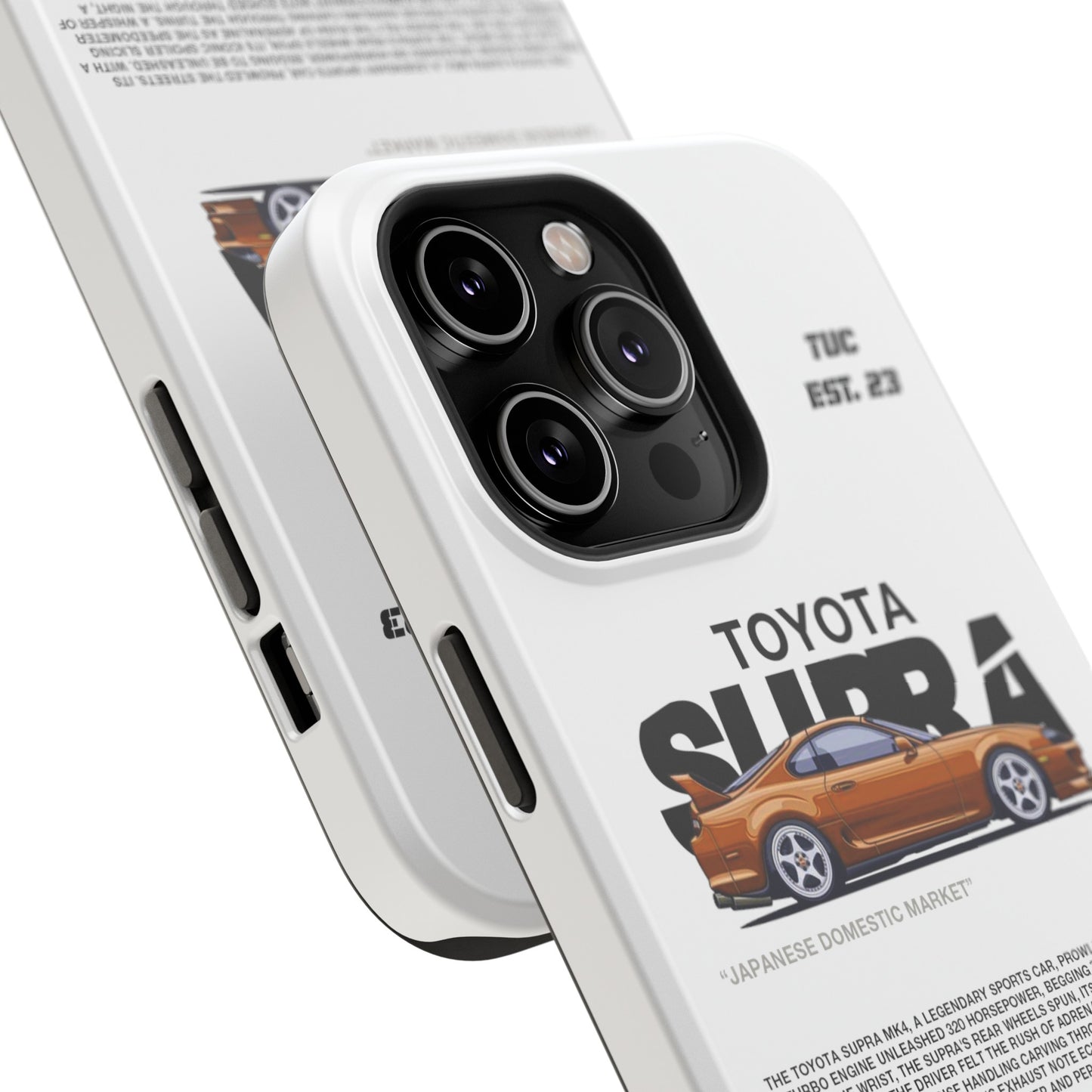 TOYOTA SUPRA MK4 PHONE  CASE "JAPANESE ENGENEERING" OLD VERSIONS