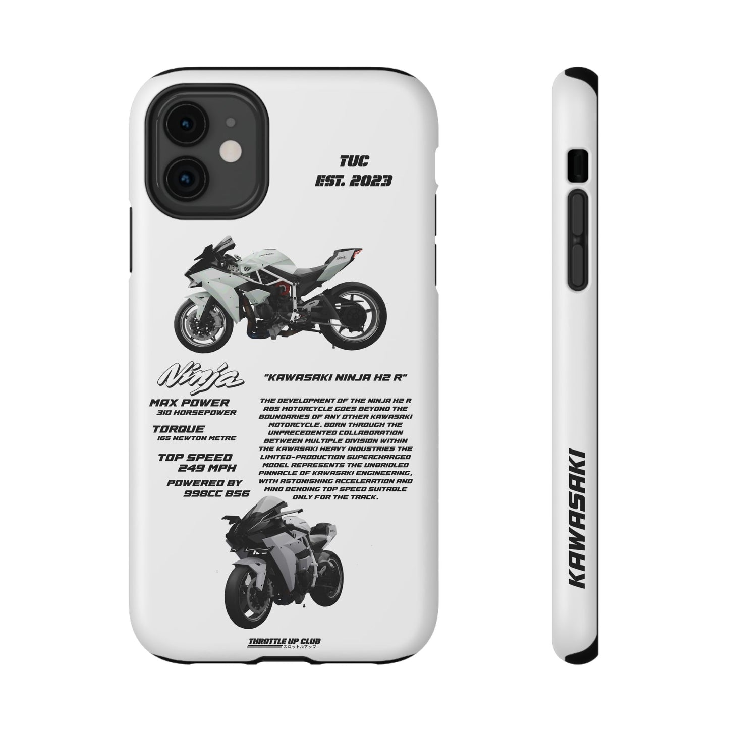 Ninja Kawasaki H2 PHONE CASE IN WHITE