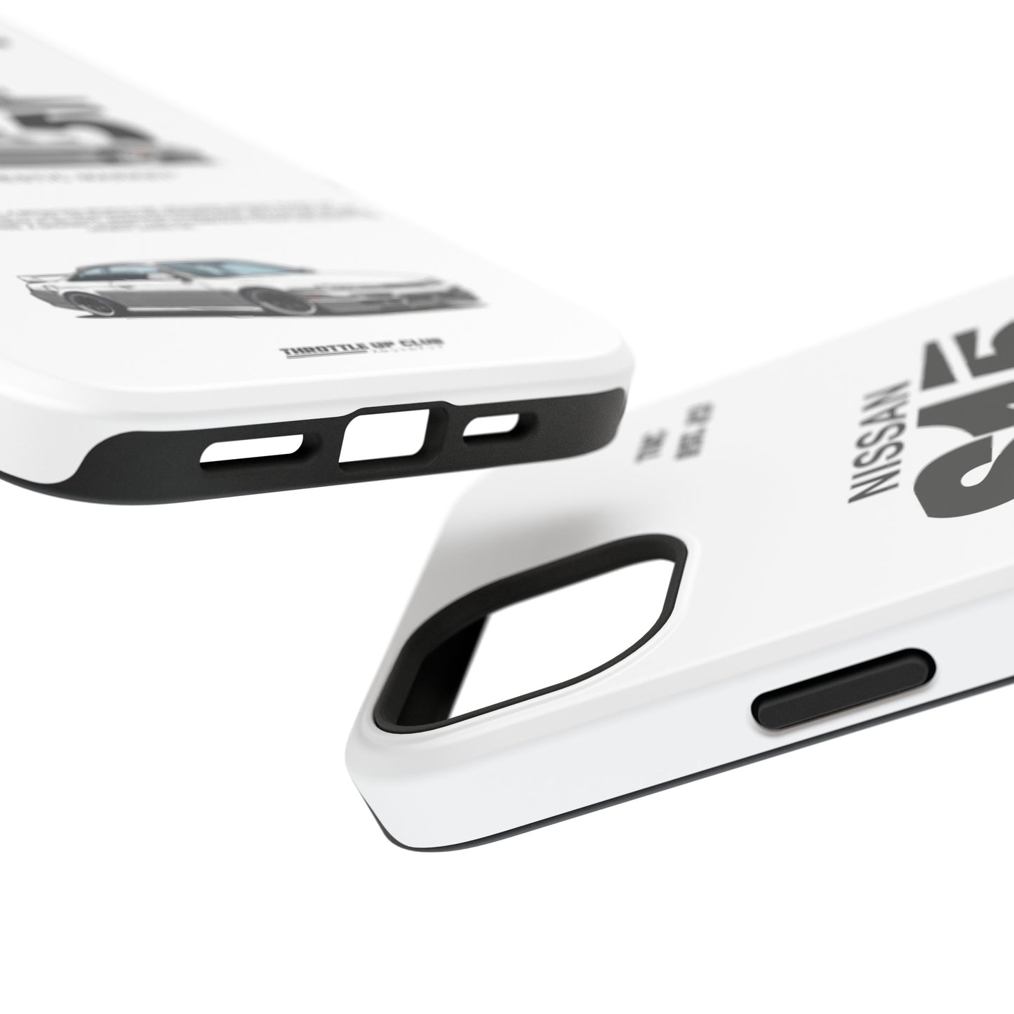 NISSAN SILVIA S15 WHITE PHONE CASE "JAPANESE ENGENEERING" OLD VERSIONS