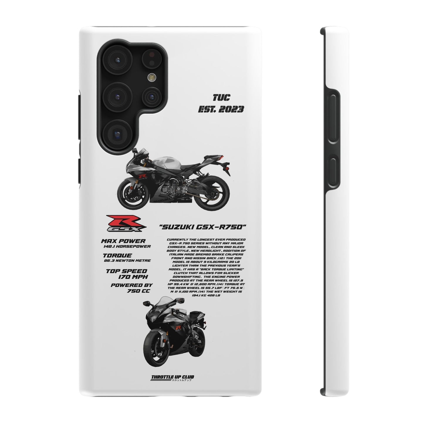 Copy of Copy of Ninja Kawasaki H2 PHONE CASE IN WHITE