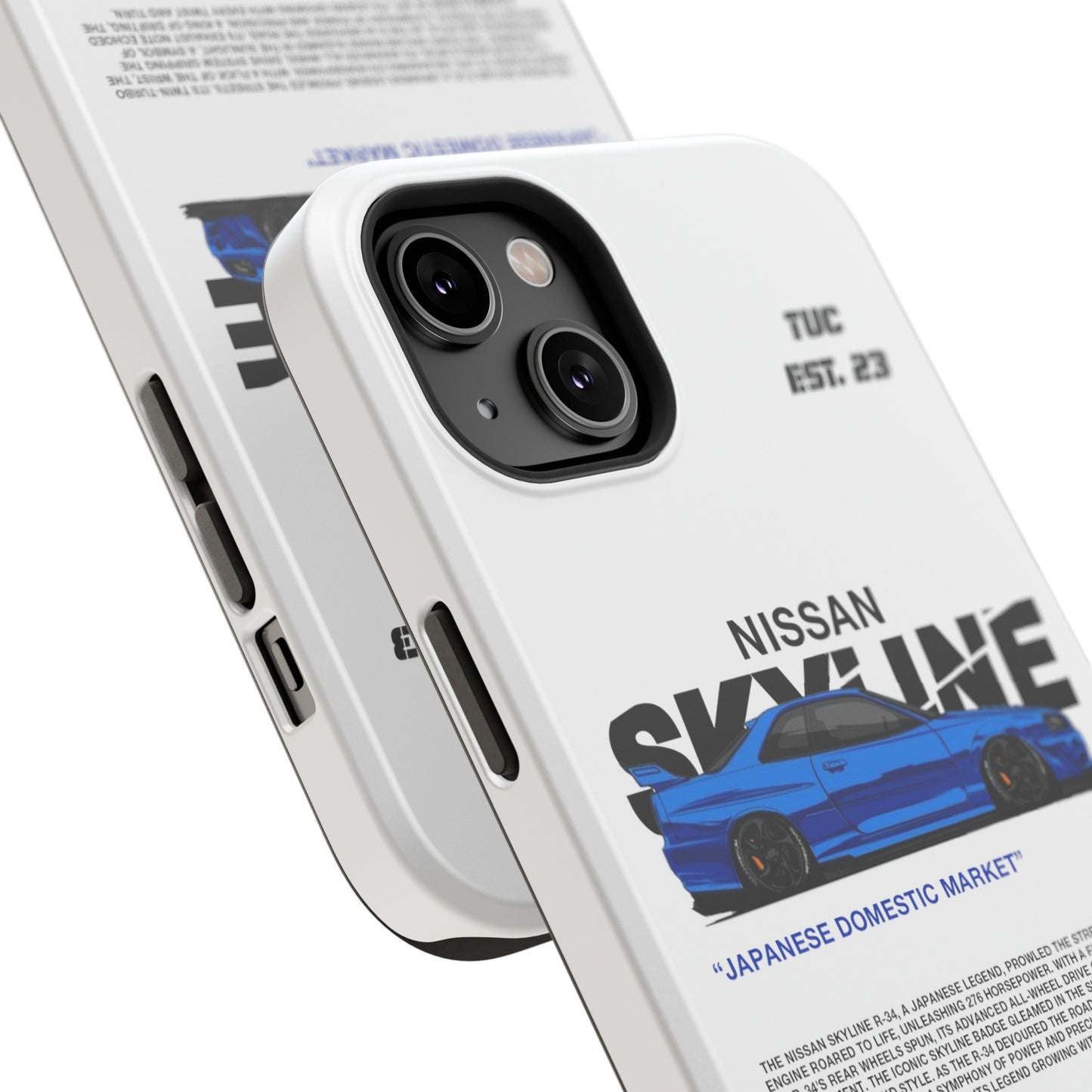 NISSAN SKYLINE GTR R-34 PHONE CASE  "GERMAN ENGENEERING"