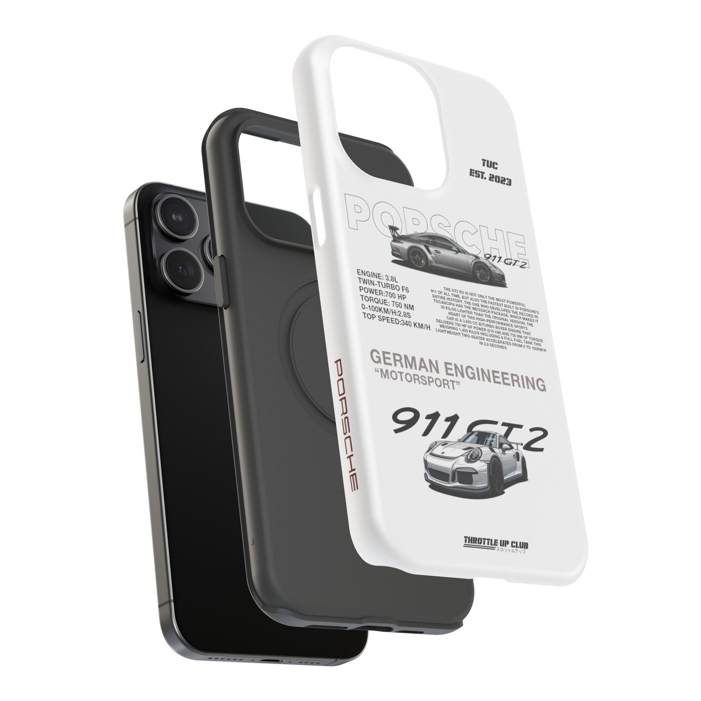 PORSCHE 911 GT2 RS PHONE CASE  "GERMAN ENGENEERING"