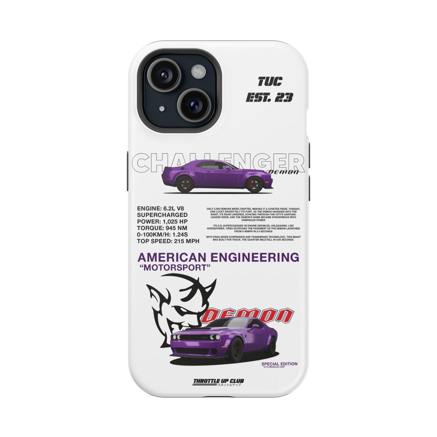 DODGE CHALLENGER DEMON "SPECIAL EDITION" AMERICAN ENGENEERING LINE 10 UNITS