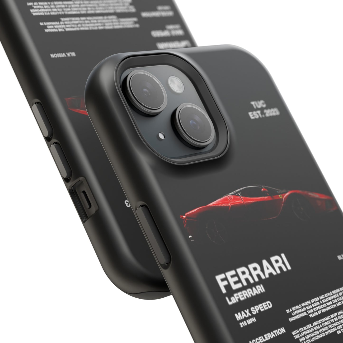 FERRARI LaFERRARI "ITALIAN ENGINEERING" BLK VISION PHONE CASE