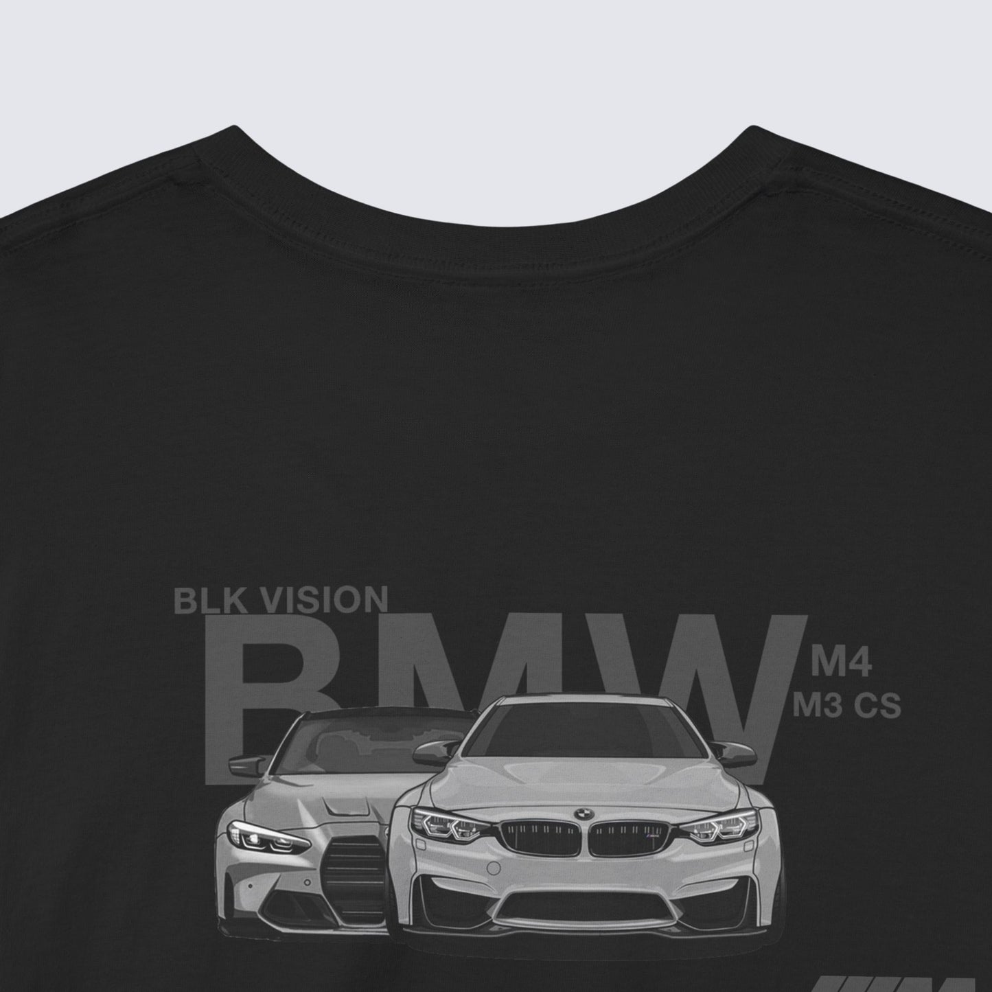 BMW M4 AND M3 CS "BLK VISION" T-SHIRT IN BLACK