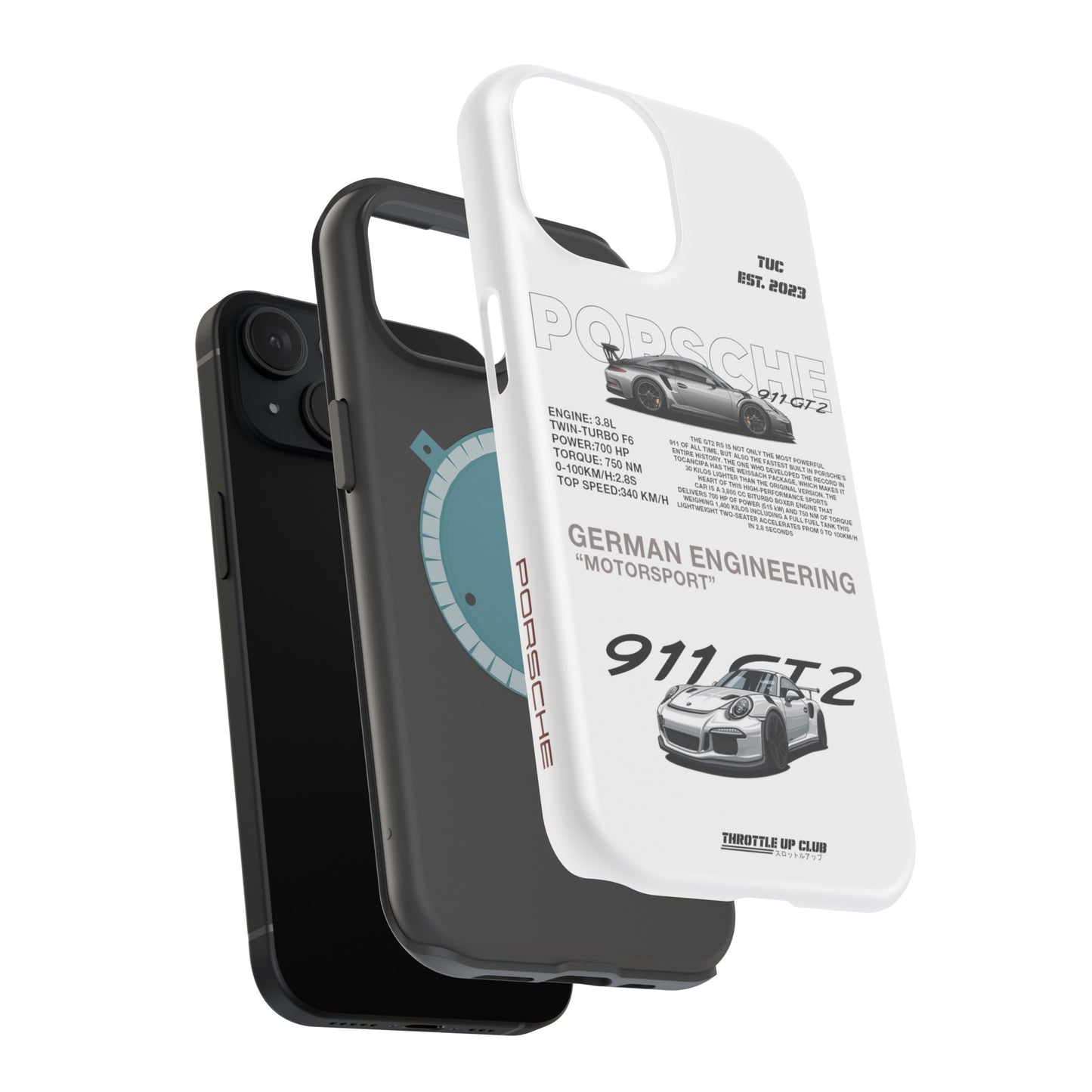 PORSCHE 911 GT2 RS PHONE CASE  "GERMAN ENGENEERING"