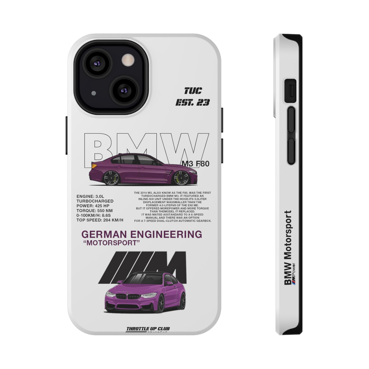 BMW M3 F80 PHONE CASE "GERMAN ENGENEERING"