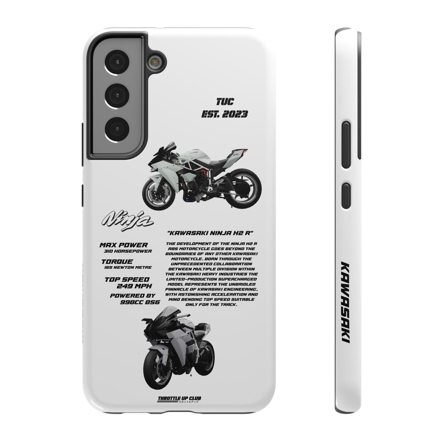 Ninja Kawasaki H2 PHONE CASE IN WHITE