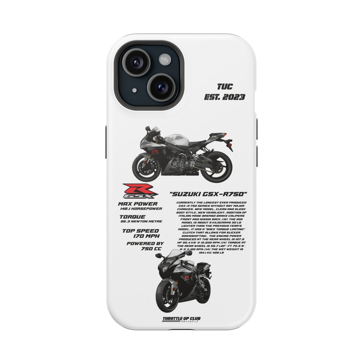 Copy of Copy of Ninja Kawasaki H2 PHONE CASE IN WHITE