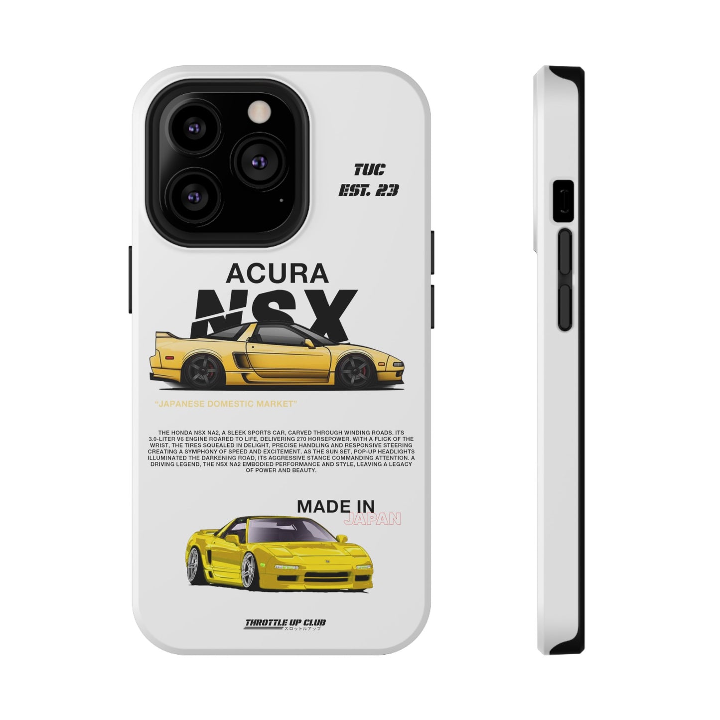 ACURA NSX NA2 PHONE CASE "JAPANESE ENGENEERING" OLD VERSIONS