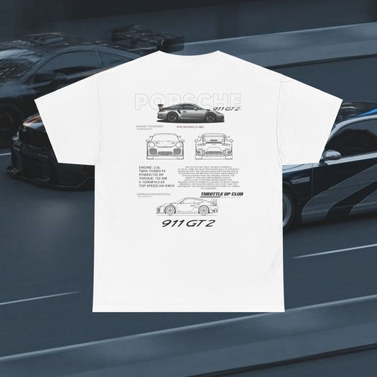 PORSCHE 911 GT2 RS SPORTS SHIRT IN WHITE