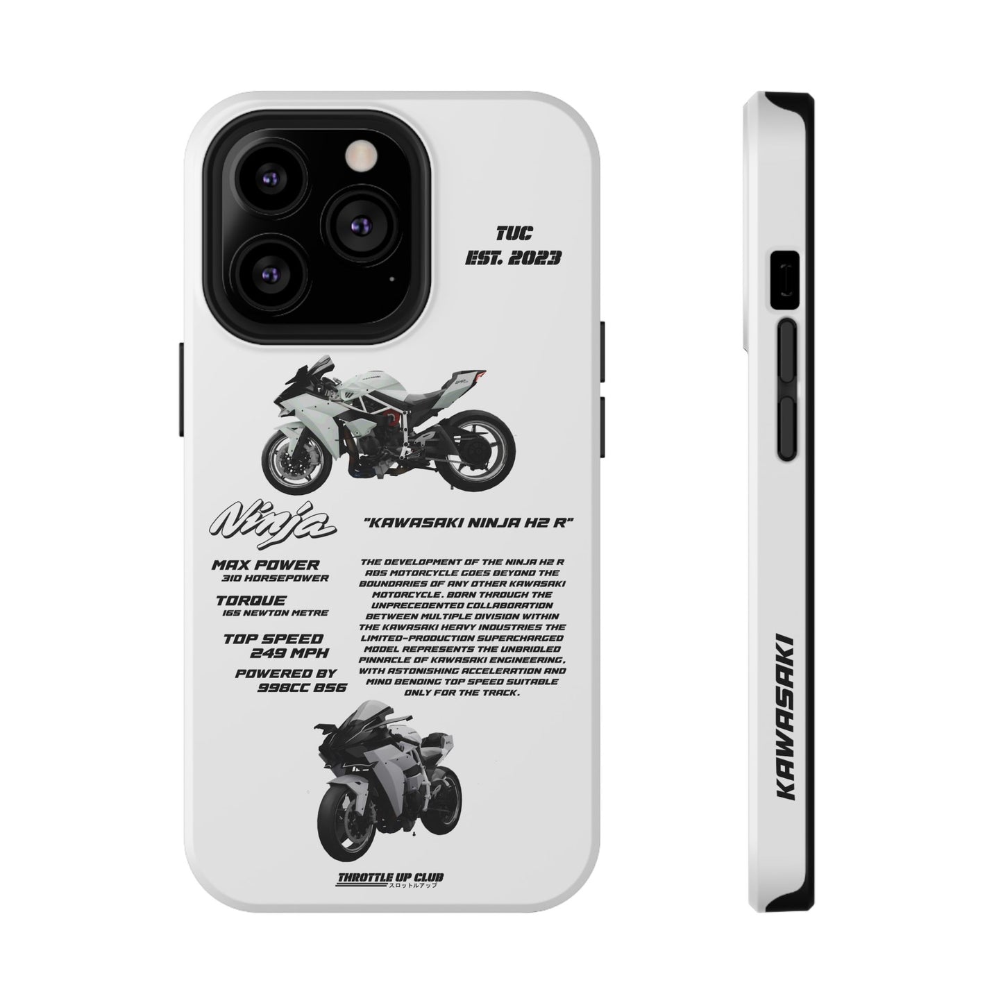 Ninja Kawasaki H2 PHONE CASE IN WHITE