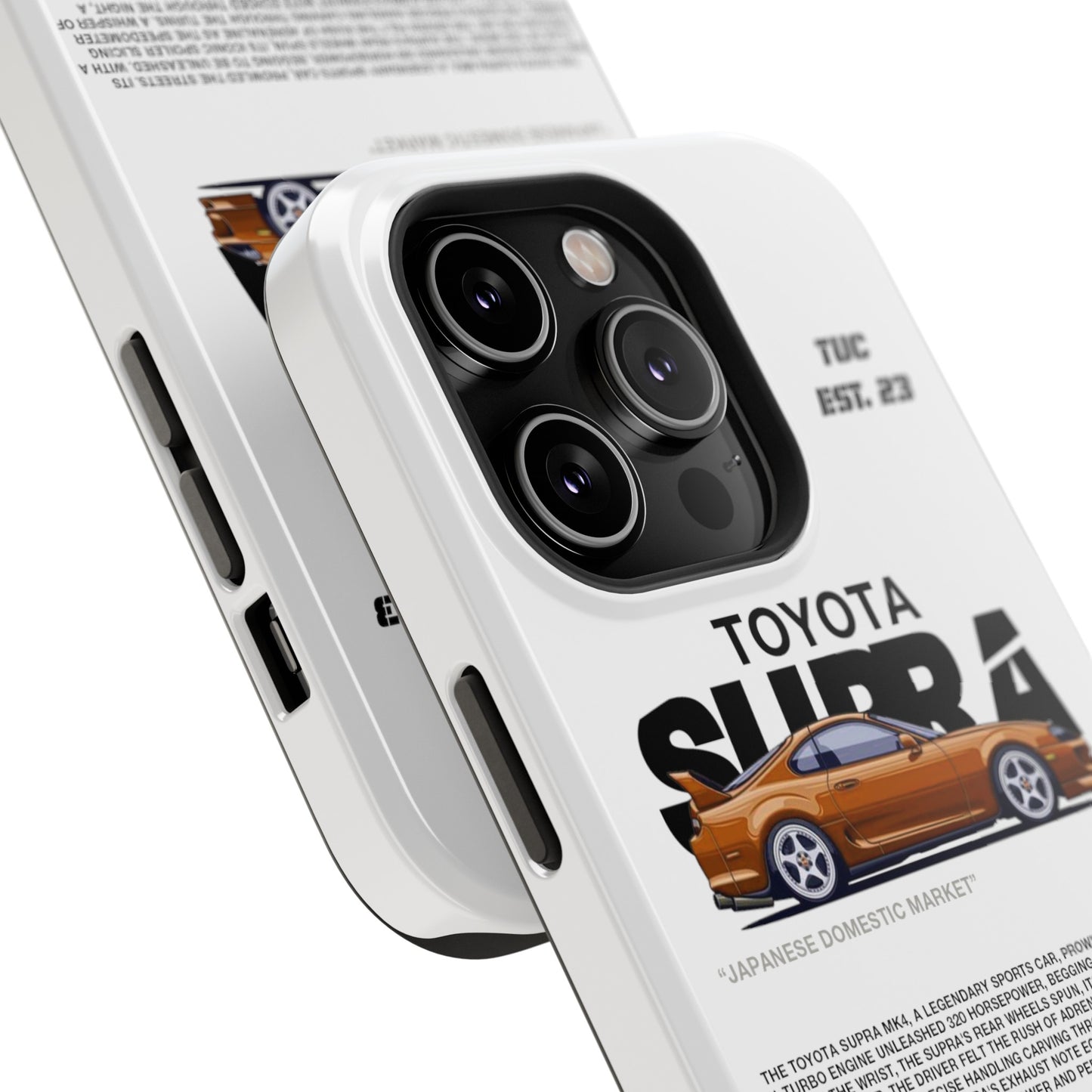 TOYOTA SUPRA MK4 PHONE  CASE "JAPANESE ENGENEERING" OLD VERSIONS