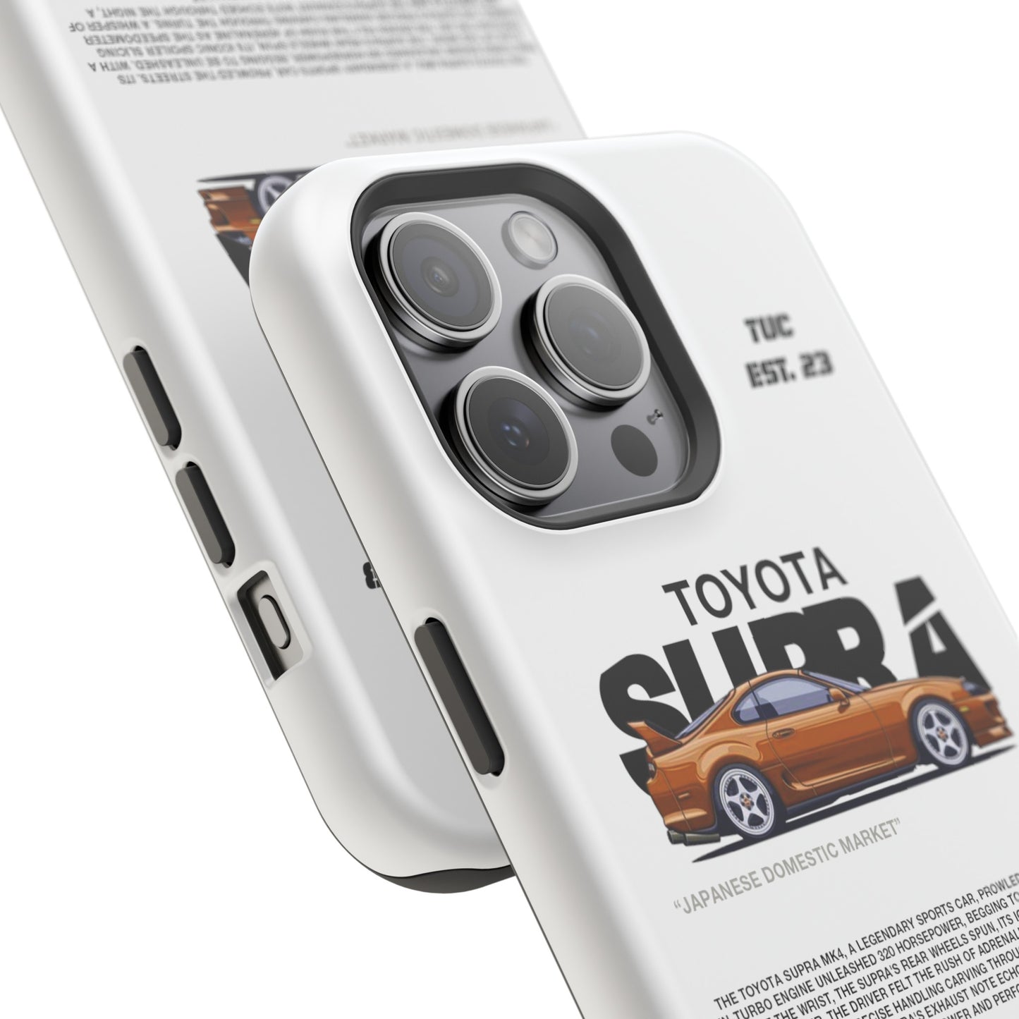 TOYOTA SUPRA MK4 PHONE  CASE "JAPANESE ENGENEERING" OLD VERSIONS