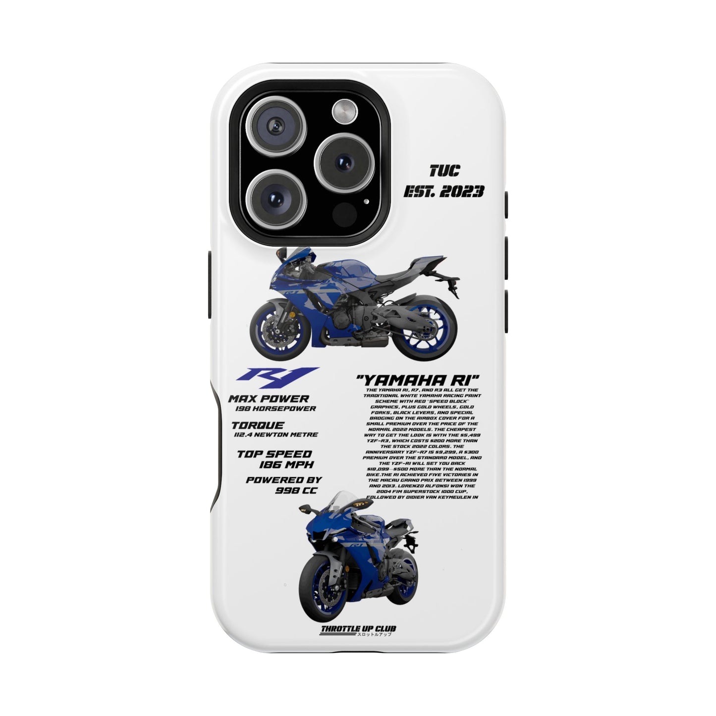 Copy of Copy of Copy of Ninja Kawasaki H2 PHONE CASE IN WHITE