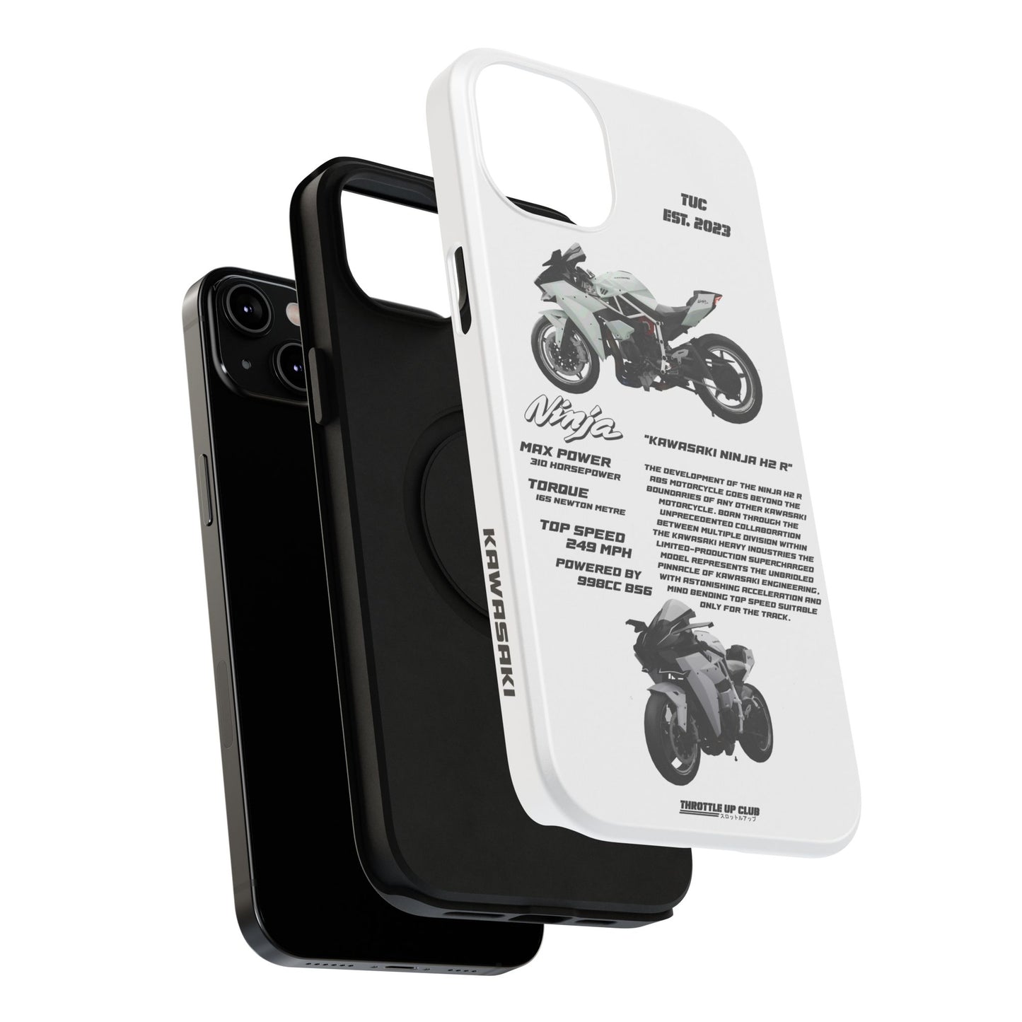 Ninja Kawasaki H2 PHONE CASE IN WHITE