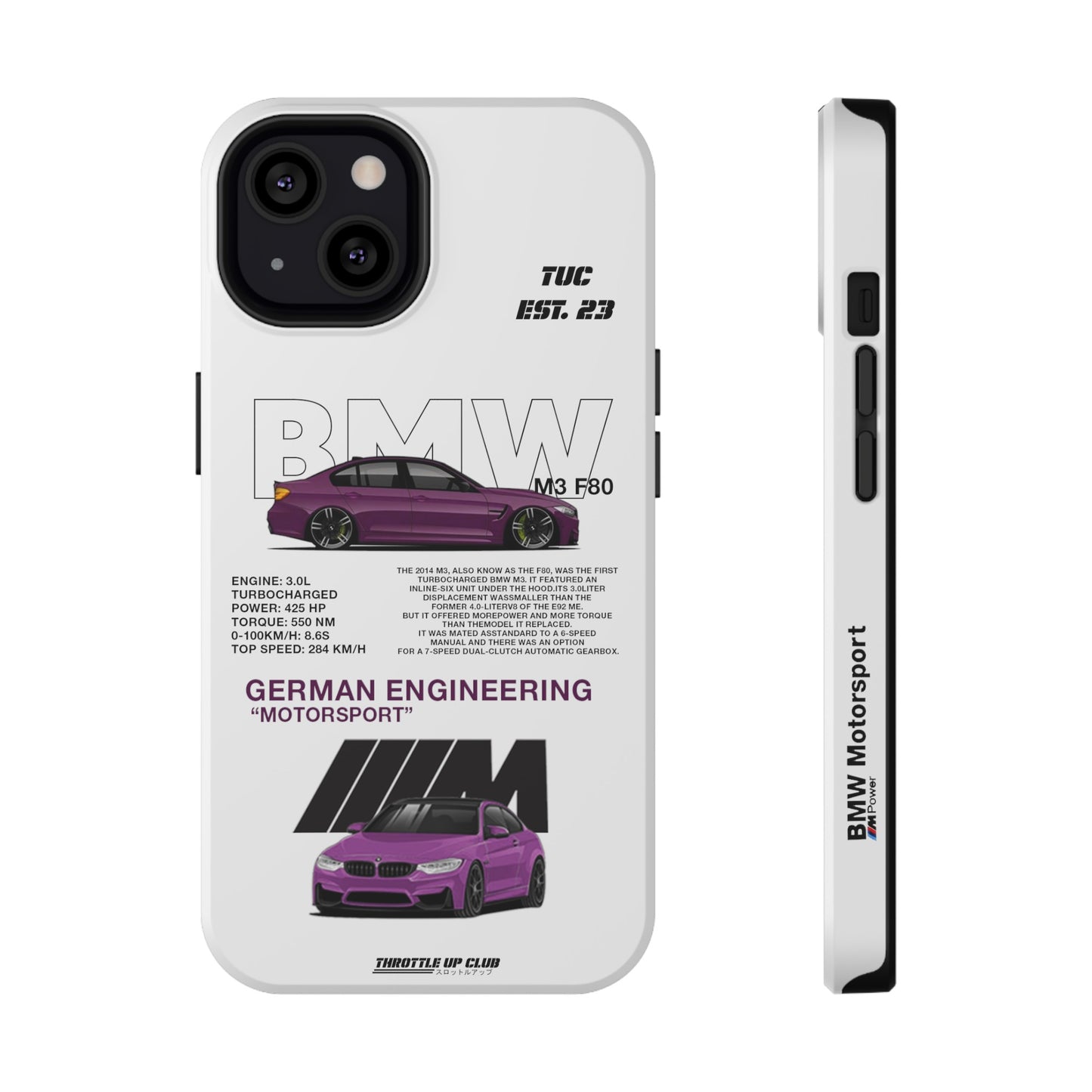 BMW M3 F80 PHONE CASE "GERMAN ENGENEERING"