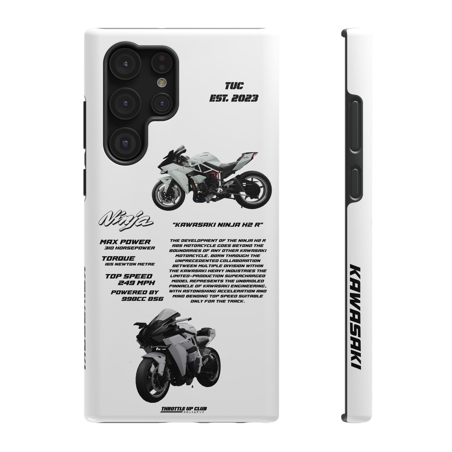 Ninja Kawasaki H2 PHONE CASE IN WHITE