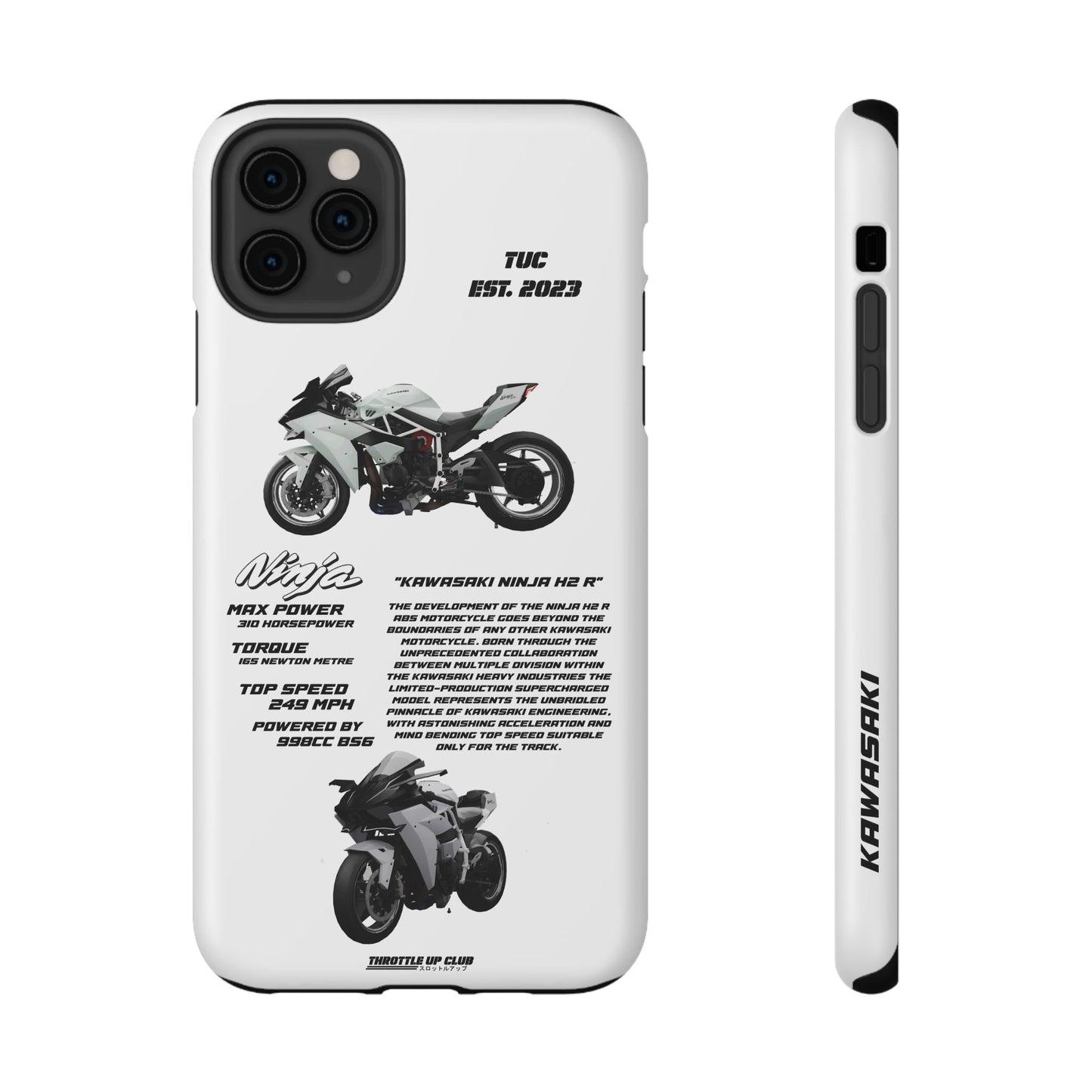 Ninja Kawasaki H2 PHONE CASE IN WHITE