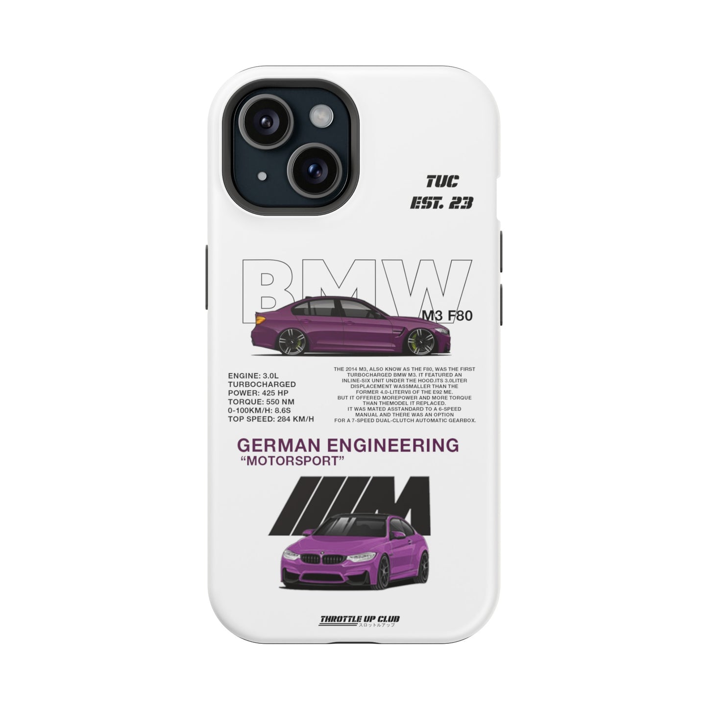 BMW M3 F80 PHONE CASE "GERMAN ENGENEERING"