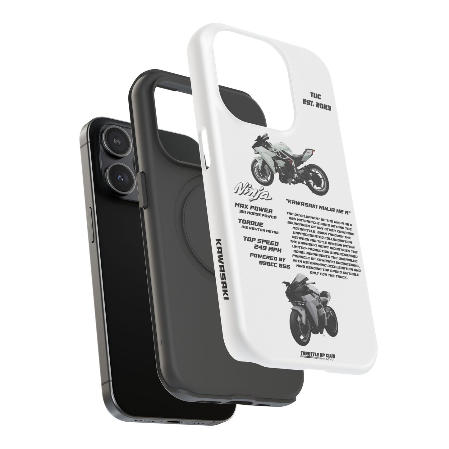 Ninja Kawasaki H2 PHONE CASE IN WHITE