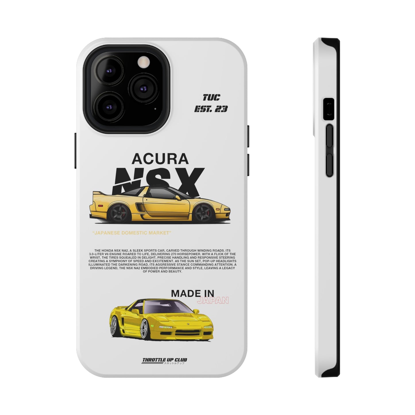 ACURA NSX NA2 PHONE CASE "JAPANESE ENGENEERING" OLD VERSIONS