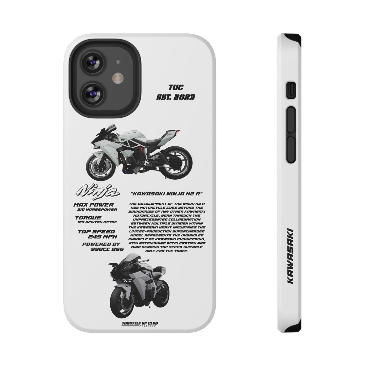 Ninja Kawasaki H2 PHONE CASE IN WHITE