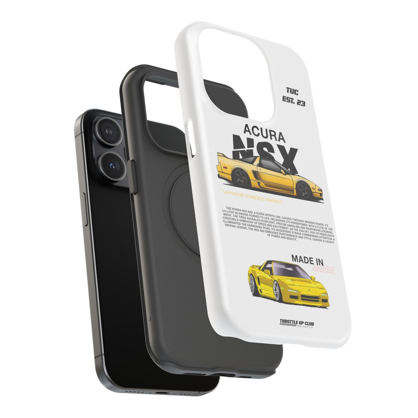 ACURA NSX NA2 PHONE CASE "JAPANESE ENGENEERING" OLD VERSIONS