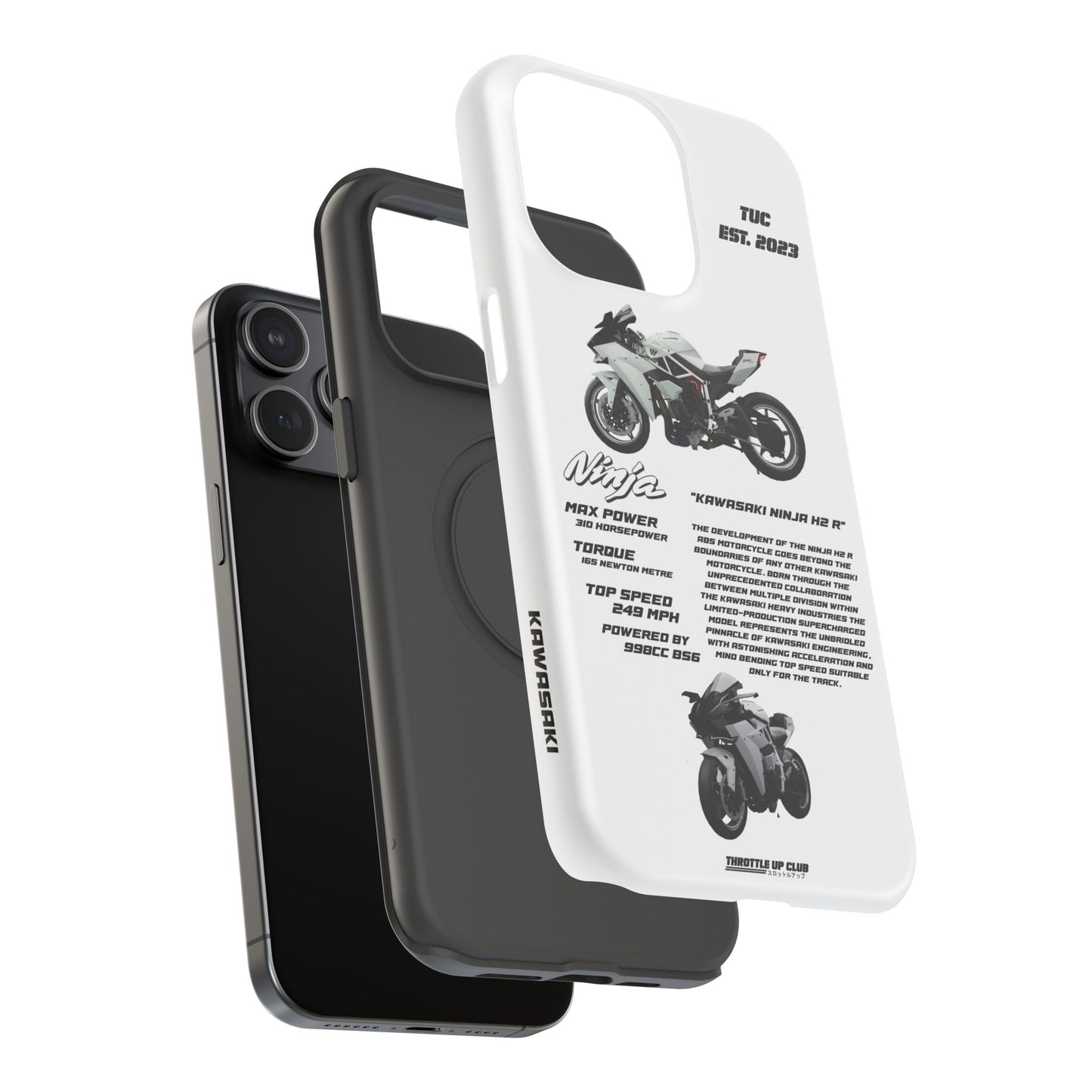 Ninja Kawasaki H2 PHONE CASE IN WHITE