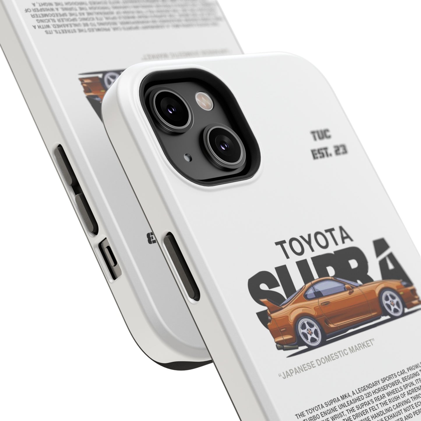 TOYOTA SUPRA MK4 PHONE  CASE "JAPANESE ENGENEERING" OLD VERSIONS