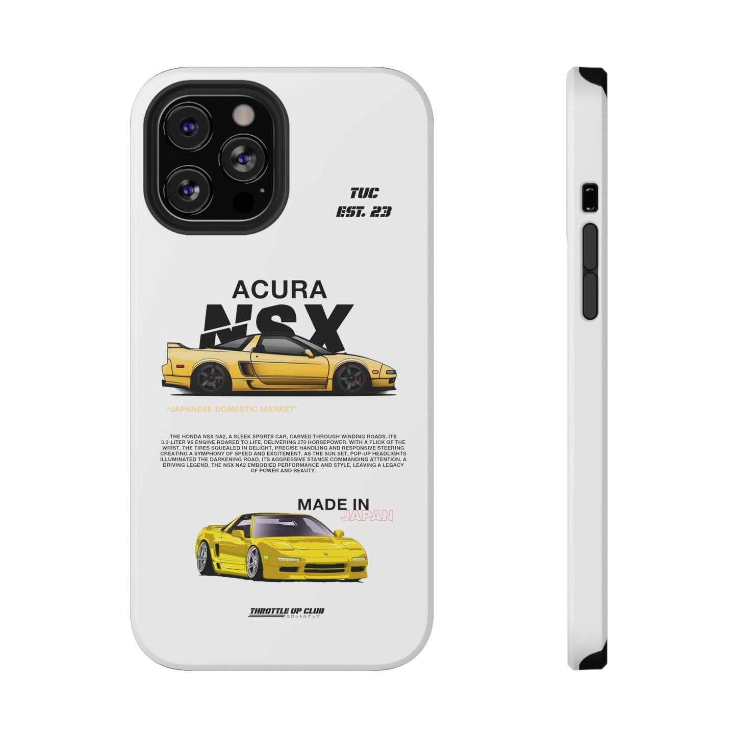 ACURA NSX NA2 PHONE CASE "JAPANESE ENGENEERING" OLD VERSIONS