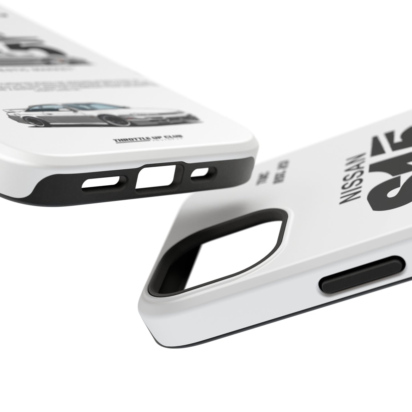 NISSAN SILVIA S15 WHITE PHONE CASE "JAPANESE ENGENEERING" OLD VERSIONS