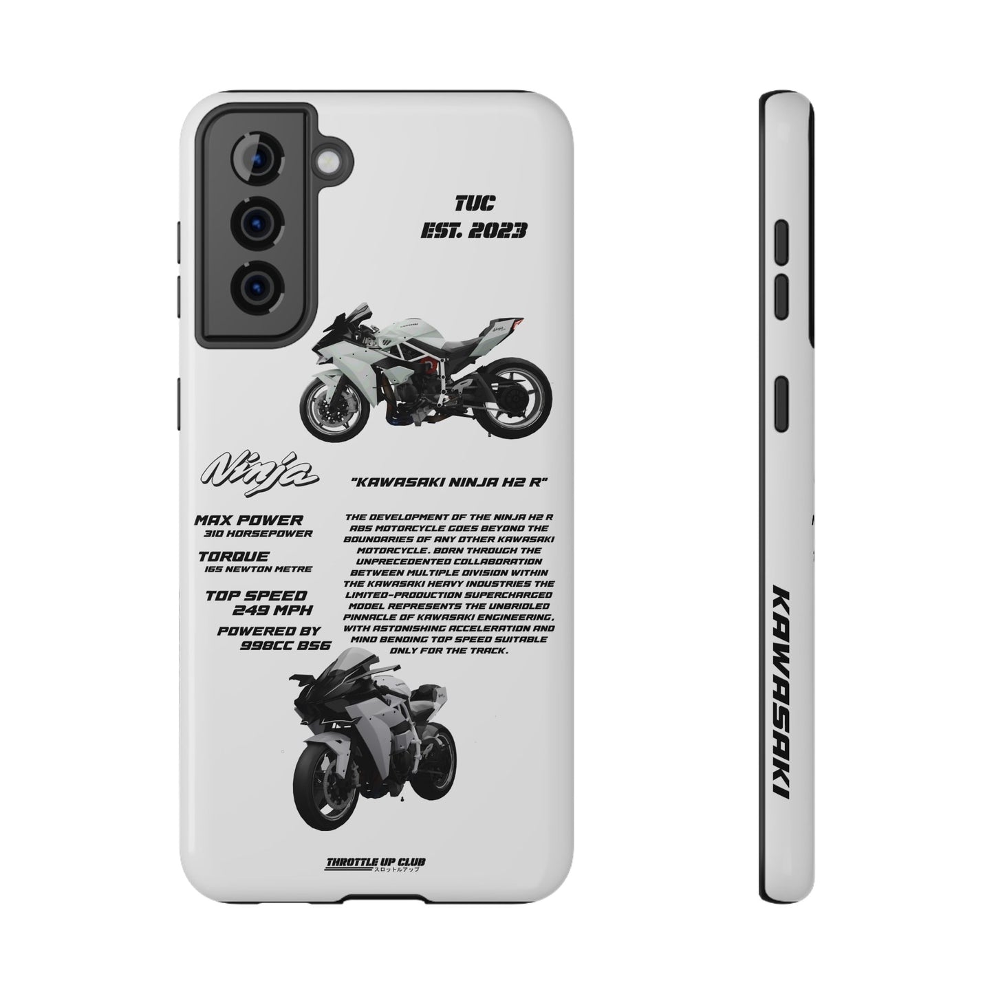 Ninja Kawasaki H2 PHONE CASE IN WHITE