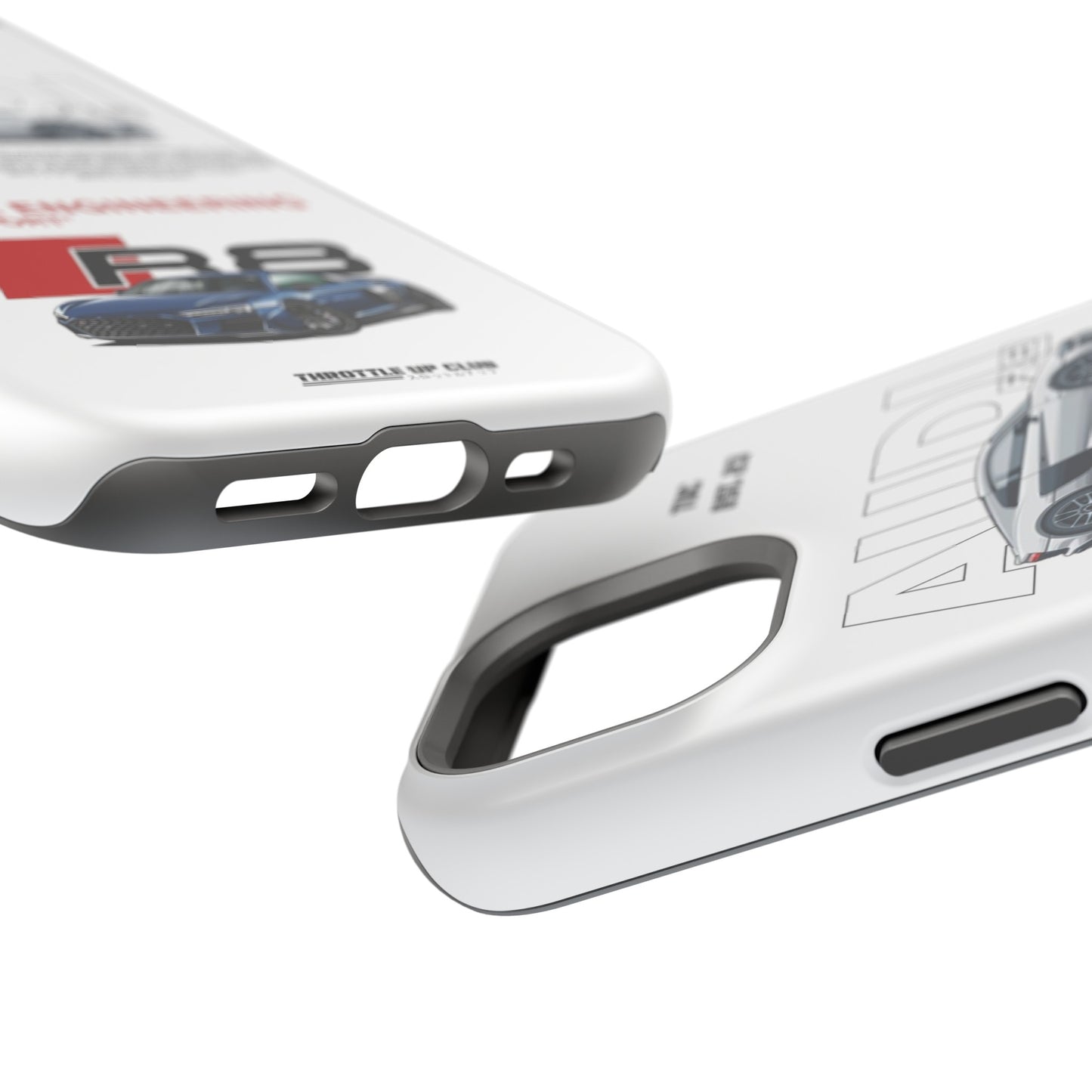 AUDI R8 WHITE PHONE CASE  "GERMAN ENGENEERING"