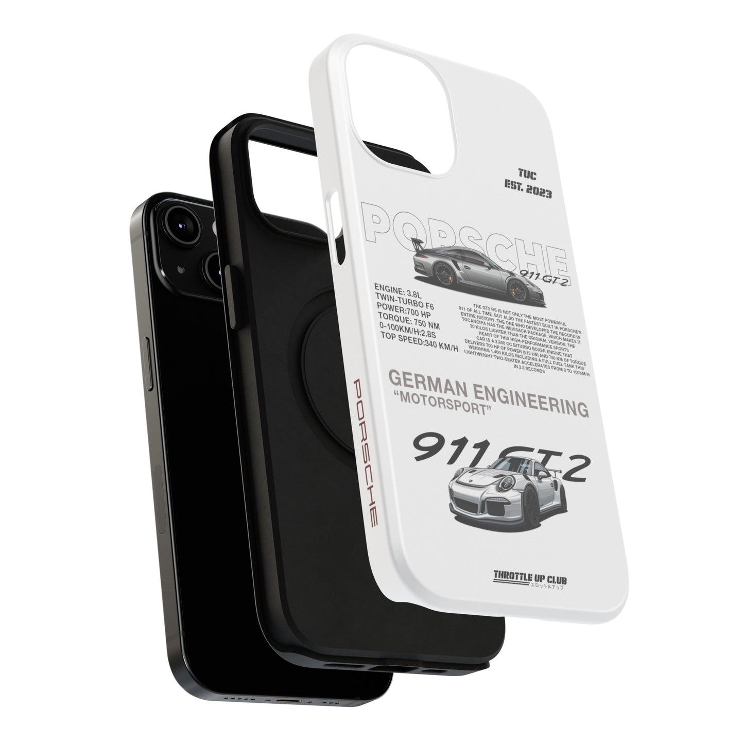 PORSCHE 911 GT2 RS PHONE CASE  "GERMAN ENGENEERING"