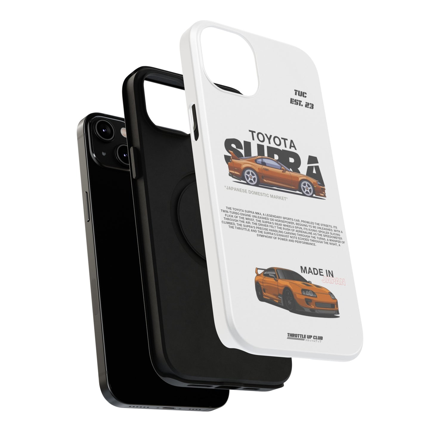 TOYOTA SUPRA MK4 PHONE  CASE "JAPANESE ENGENEERING" OLD VERSIONS