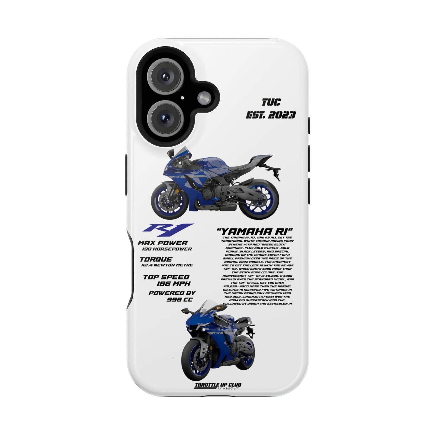 Copy of Copy of Copy of Ninja Kawasaki H2 PHONE CASE IN WHITE