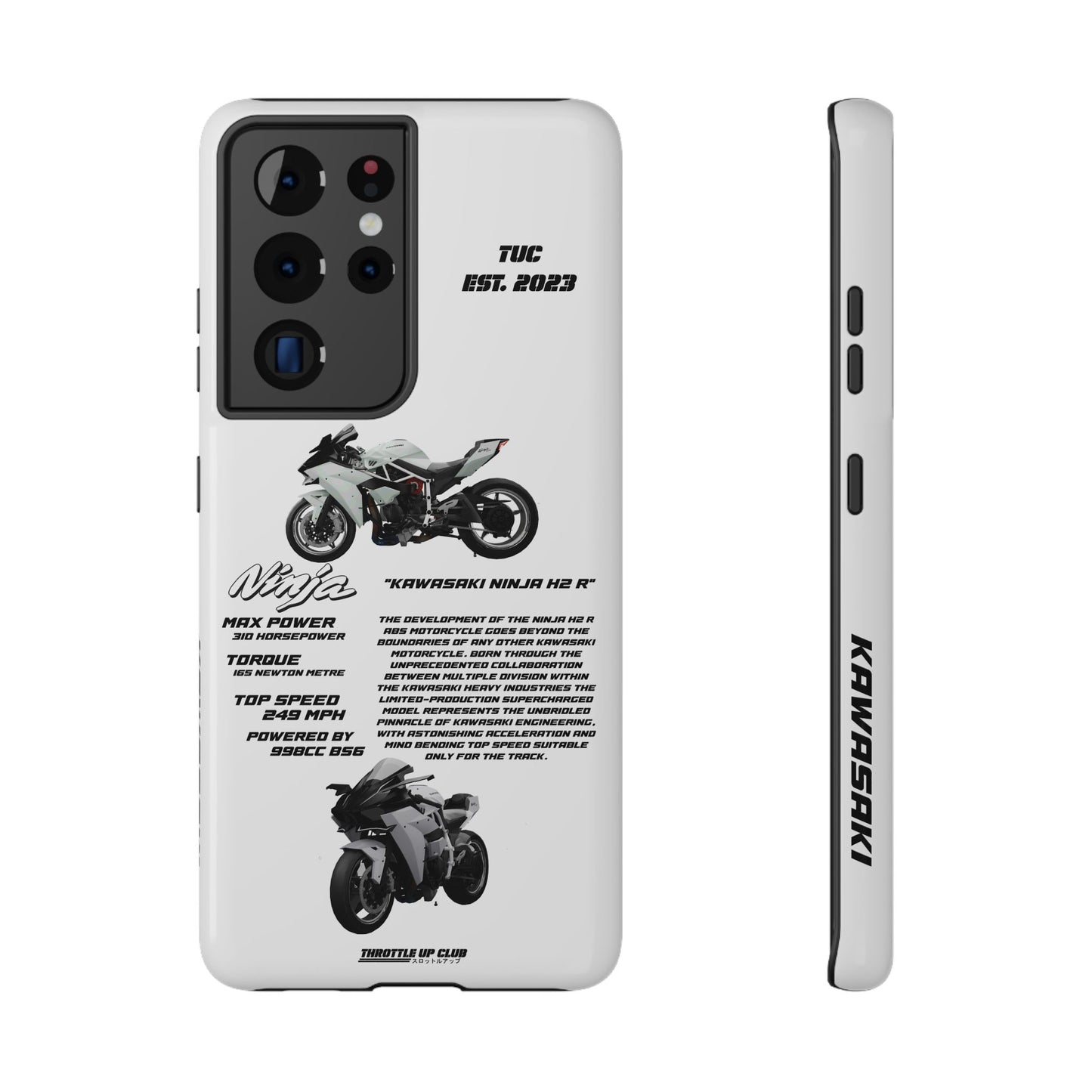 Ninja Kawasaki H2 PHONE CASE IN WHITE