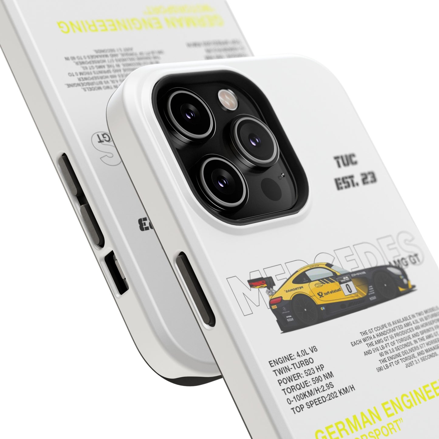 MERCEDES AMG GT PHONE CASE  "GERMAN ENGENEERING"