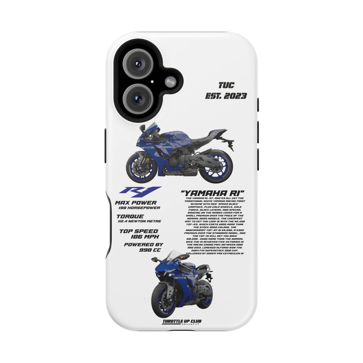 Copy of Copy of Copy of Ninja Kawasaki H2 PHONE CASE IN WHITE