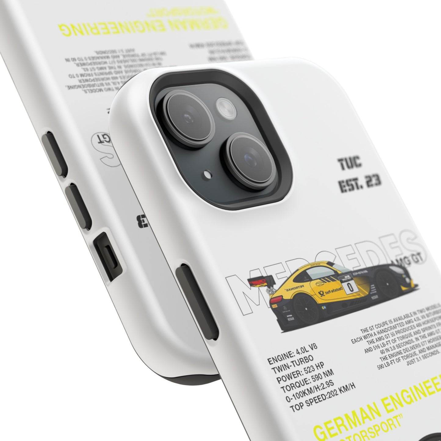 MERCEDES AMG GT PHONE CASE  "GERMAN ENGENEERING"