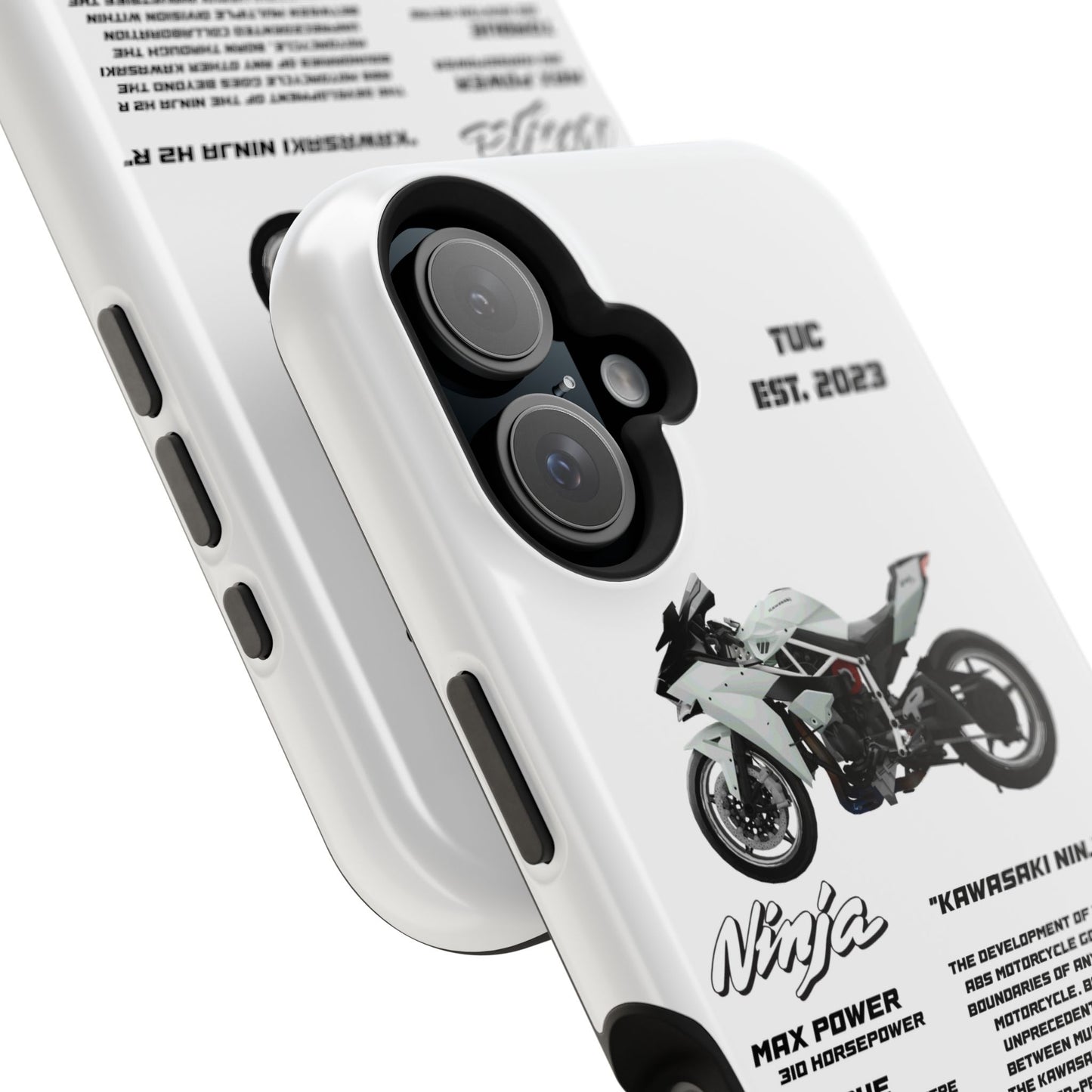 Ninja Kawasaki H2 PHONE CASE IN WHITE