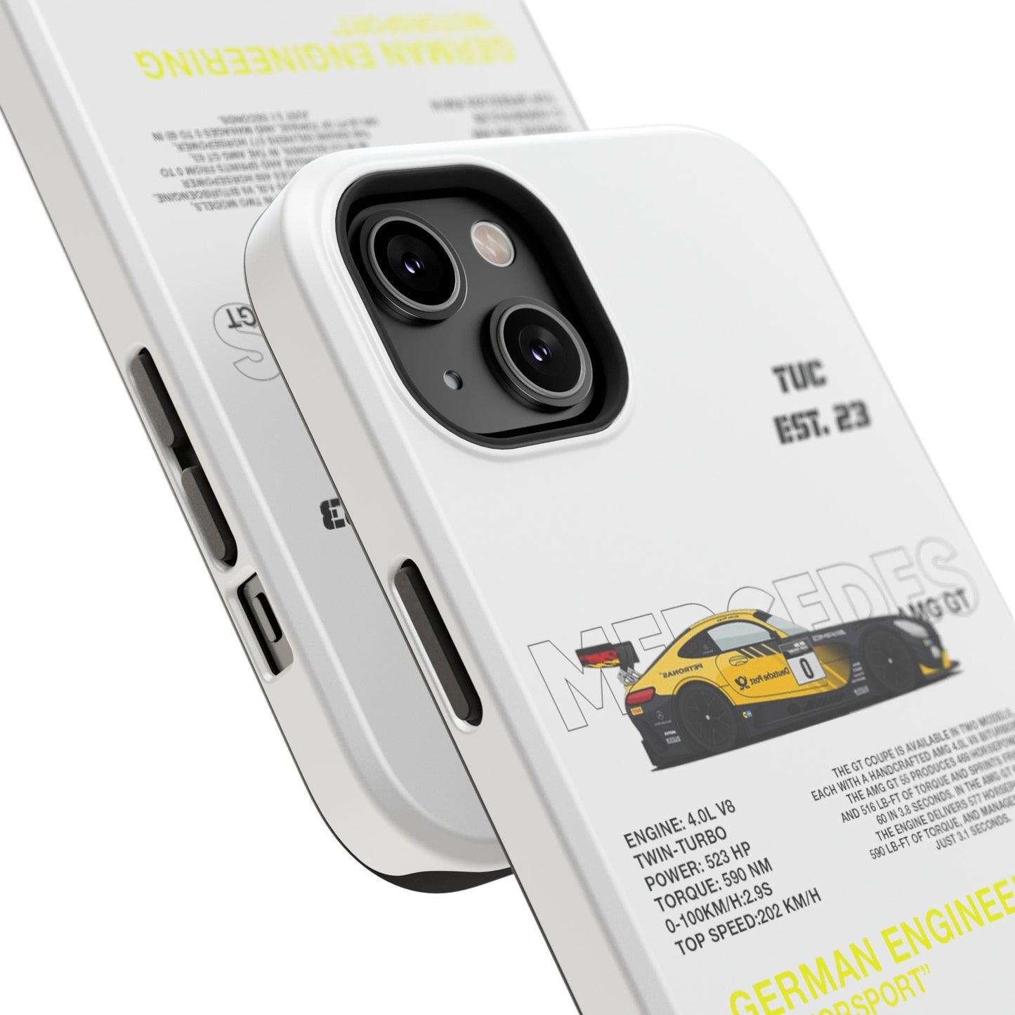 MERCEDES AMG GT PHONE CASE  "GERMAN ENGENEERING"